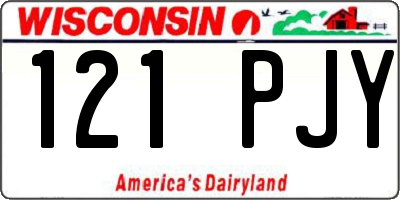 WI license plate 121PJY