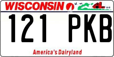WI license plate 121PKB