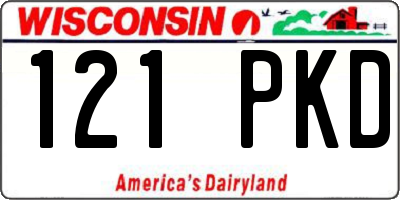 WI license plate 121PKD