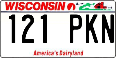 WI license plate 121PKN