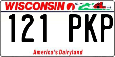 WI license plate 121PKP