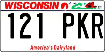 WI license plate 121PKR