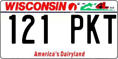 WI license plate 121PKT