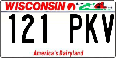 WI license plate 121PKV