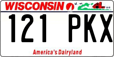 WI license plate 121PKX