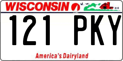 WI license plate 121PKY