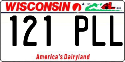 WI license plate 121PLL