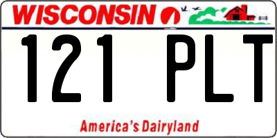 WI license plate 121PLT