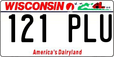WI license plate 121PLU