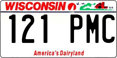 WI license plate 121PMC