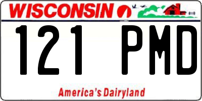 WI license plate 121PMD