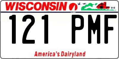 WI license plate 121PMF