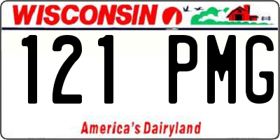 WI license plate 121PMG