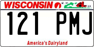 WI license plate 121PMJ