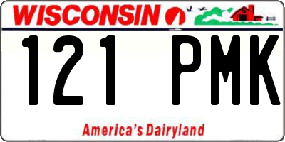 WI license plate 121PMK