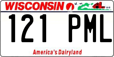 WI license plate 121PML