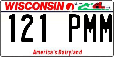 WI license plate 121PMM
