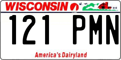 WI license plate 121PMN