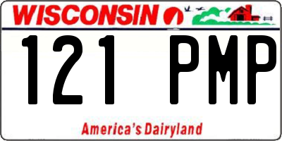 WI license plate 121PMP