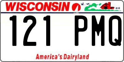 WI license plate 121PMQ