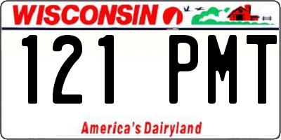 WI license plate 121PMT