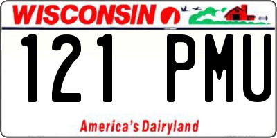 WI license plate 121PMU