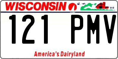 WI license plate 121PMV