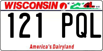 WI license plate 121PQL