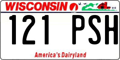 WI license plate 121PSH
