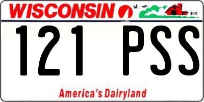 WI license plate 121PSS