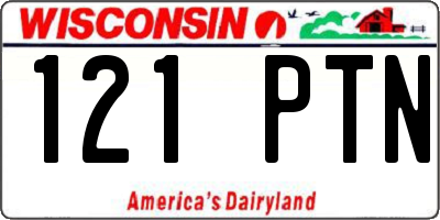 WI license plate 121PTN