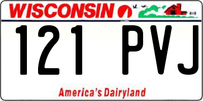 WI license plate 121PVJ