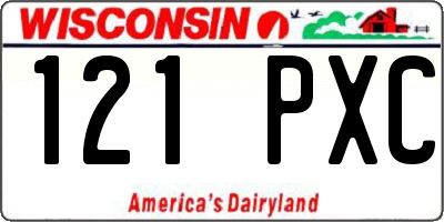 WI license plate 121PXC