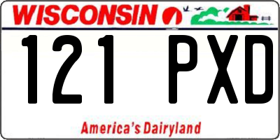 WI license plate 121PXD