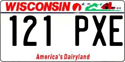 WI license plate 121PXE