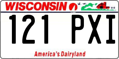 WI license plate 121PXI