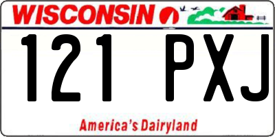 WI license plate 121PXJ