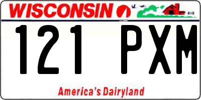 WI license plate 121PXM