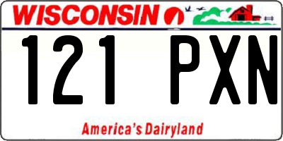 WI license plate 121PXN