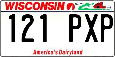WI license plate 121PXP