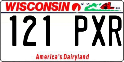 WI license plate 121PXR