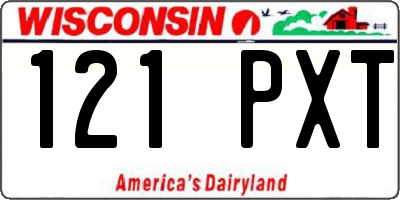 WI license plate 121PXT