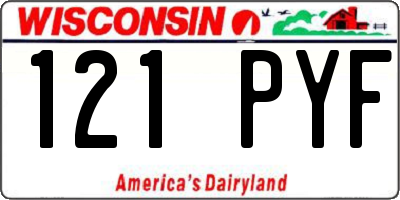 WI license plate 121PYF