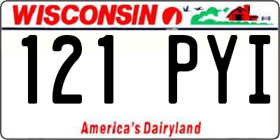 WI license plate 121PYI