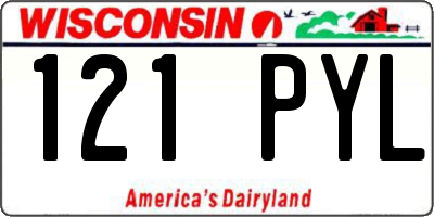 WI license plate 121PYL