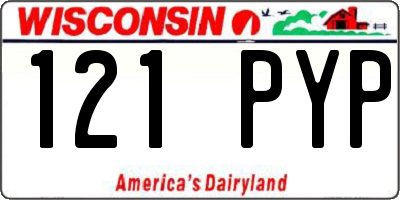 WI license plate 121PYP