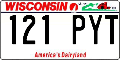 WI license plate 121PYT