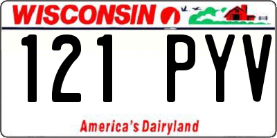 WI license plate 121PYV