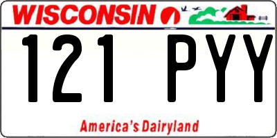 WI license plate 121PYY