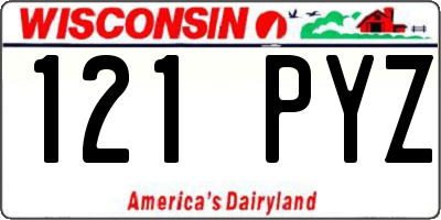 WI license plate 121PYZ